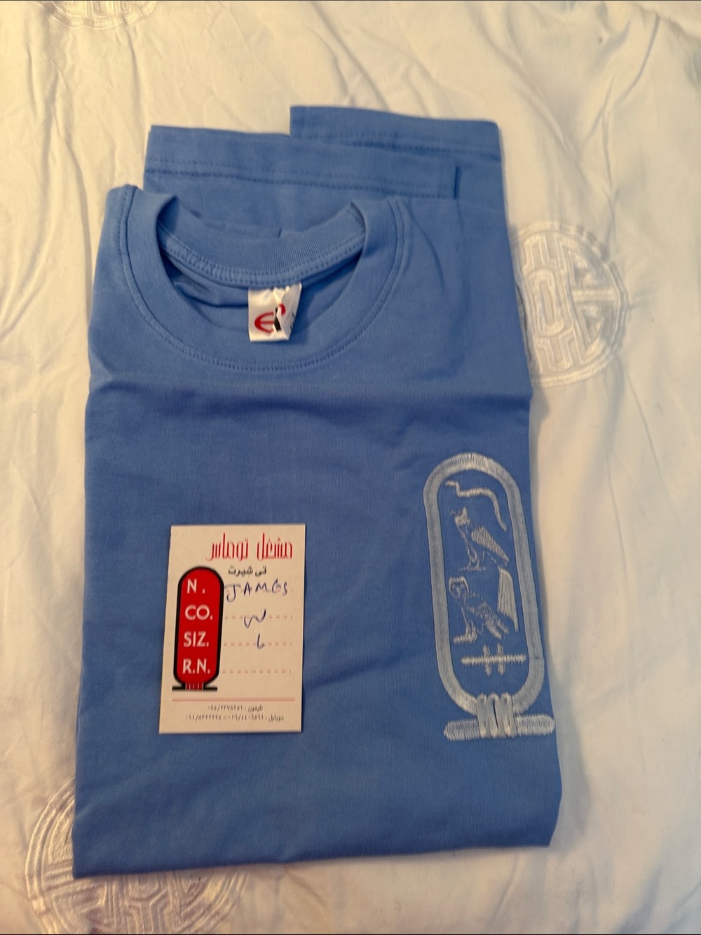 Light Blue Graphic Cotton Tee